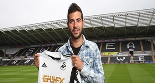 الإسباني جوردي أمات يمدد تعاقده مع سوانزي حتى يونيو 2019